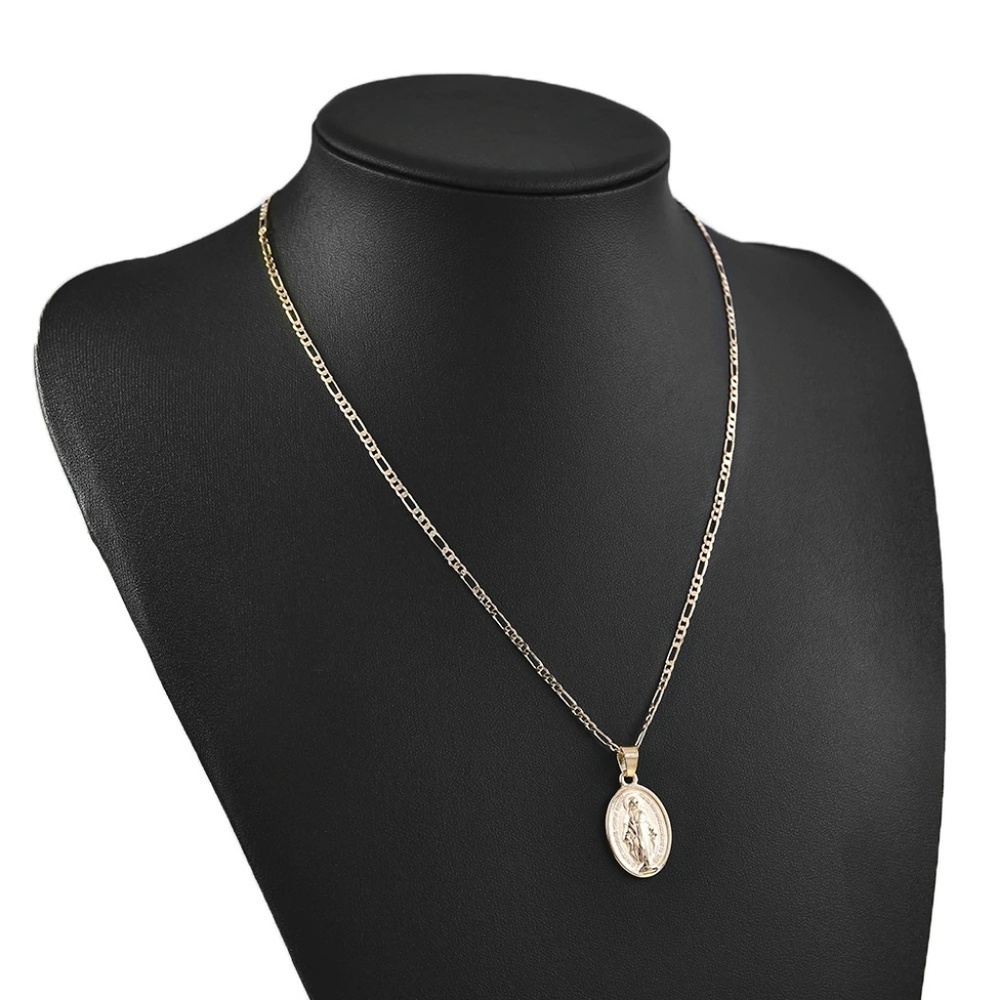 Virgin Mary Necklace, Available in Gold or Silver - Picture 5 of 7